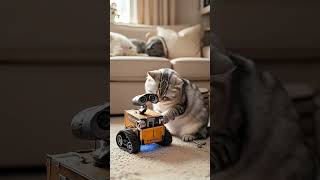 Robot's love and care #robotlove #takecare #catlover #ai #funnycats #shorts