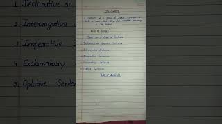 definition of sentence & kinds