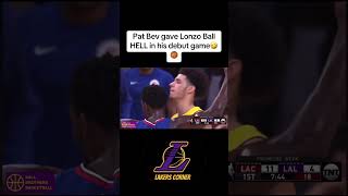 Y’all remember when Pat Bev gave Lonzo Ball HELL in his debut game🤣🏀 #lakers #lonzoball #patbev