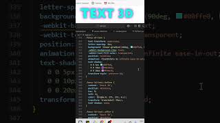CSS 3d Text #3dtext #3deffects #shorts