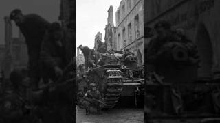 American Paratroopers and British tank crew in Munster, Germany, 1945 #shorts #ww2 #ww2photos