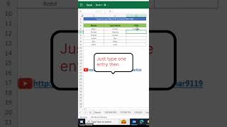 Flash Fill in Excel | MS-365 |#excel#flashfill#exceltips #exceltricks#sanjivkumar#exceltutorial