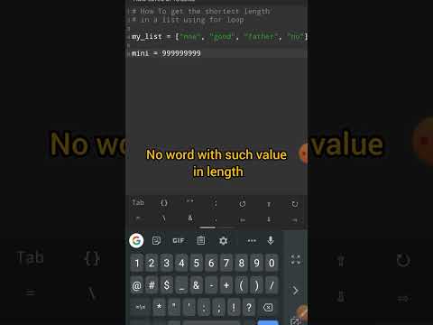 Python For Loop - Find the Shortest Length in a List