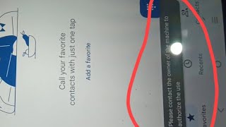 please contact the owner of the machine to authorize the use vivo mobile calling problem