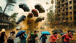 China Strong Winds Strike Hard! 280 Km/h Gusts Uproot Trees and Flip Cars in Seconds