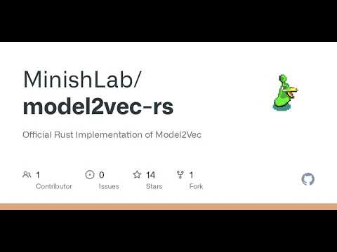 GitHub - MinishLab/model2vec-rs: Official Rust Implementation of Model2Vec