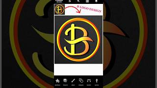 B letter Logo Design pixellab logo design tutorial #shorts #artsghor #logodesign #trendingshorts