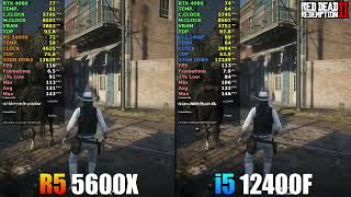 Ryzen 5 5600X vs i5 12400F : RTX 4060 - Test in 12 Games in 2025