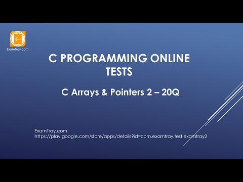 17. C Programming Arrays Pointers Online Test 2 with Interview FAQ Questions