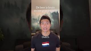 Comparing Germanic Languages “The bear is brown and the grass is green” 🧸 #shorts