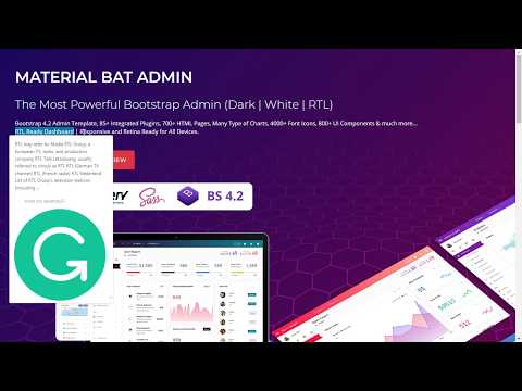 Material intro Dashboard 1 - Botstrap Admin Dashboard Template