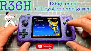 R36H  128gb card all games and all systems list  I R36s brother