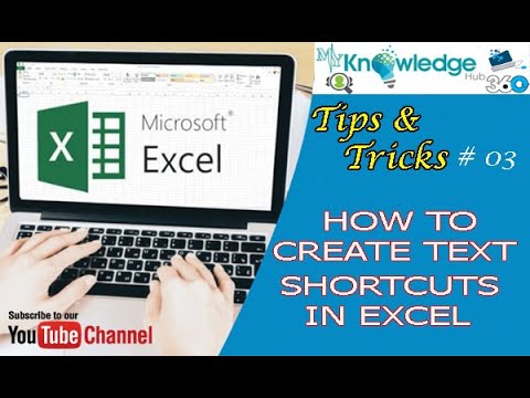 Create Text Shortcuts in Excel | How to add text in shortcut | Excel Tips and Tricks | Excel Tips