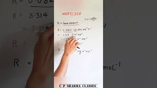 Gas constant R different values  ideal gas equation gas constant #neet #jee #cpsharma #ncert