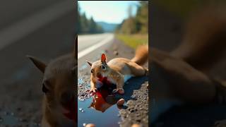 🐇Rabbit Saved Squirrel 🐿️ Emotional Jungle Story😱  #RabbitHero #SquirrelRescue #HindiStory