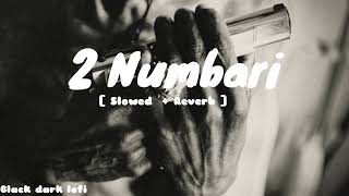 2 Numbari [ Slowed  + Reverb ] #2Numbari #2numbari #lofimusic #attitudesong #blackdarklofi #music