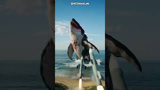 Missile Shot Directly at Giant Whale! Is This Real? #shorts #trending