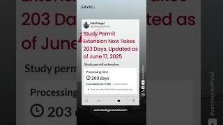 Study permit extension processing time in Canada is now 203 days