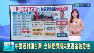 中共"視併吞為必然"!? 中國若封鎖台灣 全球經濟損失更甚金融危機 前參謀總長:北京不會放棄統一│主播 廖品鈞│【國際大現場】20230630│三立新聞台