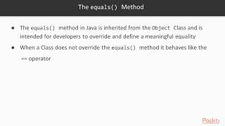 Java: Object-Oriented Programming Concepts: Identity Versus Equality| packtpub.com