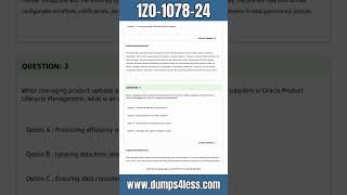 1Z0-1078-24 Dumps | Oracle Product Lifecycle Management 2024 Implementation Professional Exam