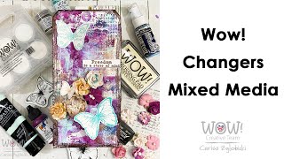 Wow Embossing Changers Mixed Media Tag