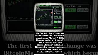 The first Bitcoin exchange was BitcoinMarket.com, which began operations on March 17, 2010.