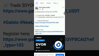 Gate.io New Listing: Dyor (DYOR)#crypto#gateioglobal#gateio#cryptotrading#trade
