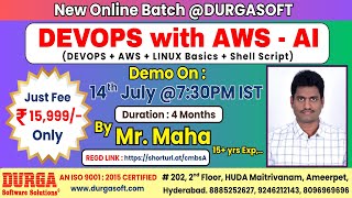 DEVOPS with AWS - AI Online Training @ DURGASOFT