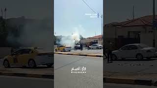 Civil defense puts out car fire