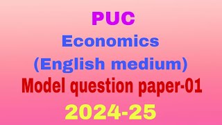2nd PUC ECONOMICS Model question paper-1 #pucexam #pucquestionpaper #puc2025