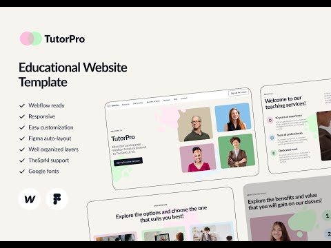 TutorPro — The Premier Webflow Landing Page Template for EdTech and Courses