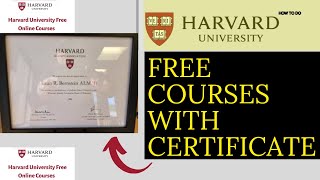 Harvard University just Released a Free Online Courses 2025/6 - HowToDo
