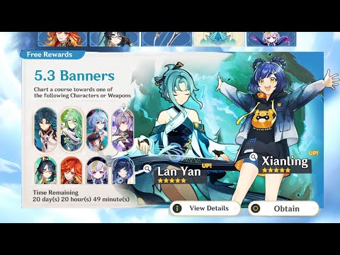 NEW UPDATE! FREE NEW CHARACTER AND XIANLING FREE SKIN IN 5.3 - Genshin Impact