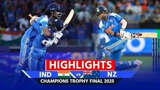 INDIA v/s NEWZEALAND CHAMPIONS TROPHY 2025 FINAL HIGHLIGHTS || #indvsnz #cricket #rcbvskkr #rcbvscsk