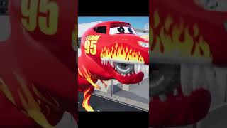 Lightning McQueen Dinosaur Car Rampage #shorts #mcqueeneater #coffindance