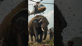 An elephant is attacked by millions of bees #ai #aicontent
