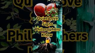 5 Quiet Love Signs Philosophers Know 🔒 #ancientphilosophy #motivation