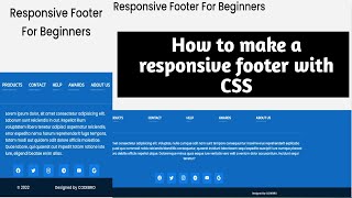 RESPONSIVE FOOTER FOR BEGINNERS [Simple multi-purpose footer design with CSS]