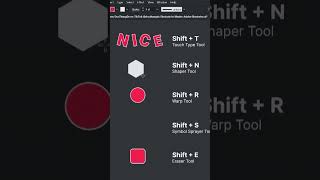 Shortcut tools in Adobe illustrator #ytshorts #ytvideo  #adobesoftware #shortsbreak #photoshop