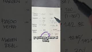 Saca el margen correcto de tus productos ✅ #shorts