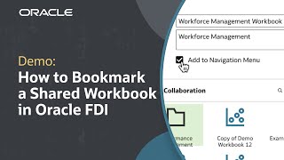 How to Bookmark a Shared Workbook in Oracle Fusion Data Intelligence