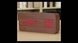 Unbox Mastery: Smart Table Clock with Day, Date, Temp, and Humidity! 🕰️✨ Stay in command stylishly!