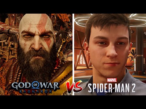 WHICH IS A BETTER NEXT-GEN PS5 GAME? Graphic&Details Comparison Spider-Man 2 vs God Of War Ragnarök