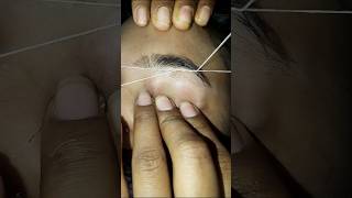 eyebrow threading tutorial 👀 price only 30rs #bhurkunda #hindisong  #thrending