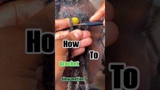 How to crotchet locs slow motion tutorial