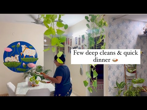 పాలకూర చపాతీ || deep cleaning oven &sink || sick & leave day ||అసలు మన ఆడవాళ్ళు పని కి pause పెడ్తే?