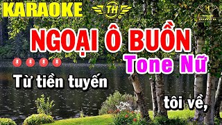 Ngoại Ô Buồn Karaoke Tone Nữ Nhạc Sống 2022 | Trọng Hiếu