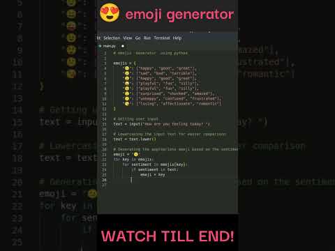 Create an Emoji Generator Using Python | #Shorts #Python