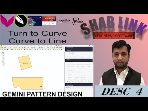 Desc 4 | Turn to curve | Curve to Line| Edit short cut key | 726292 | pattern making | freecad